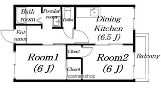 フレグランスKOYU【101号室】の間取り