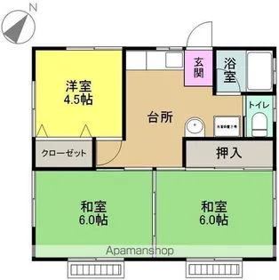 福島県いわき市植田町南町1丁目【一戸建】の間取り