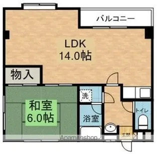 リバティープラザ東大通【3階】の間取り