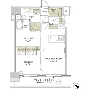 ザ・パークハビオ江古田【10階】の間取り