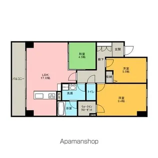 アイランドシティインフィニガーデン サウス棟【2階】の間取り
