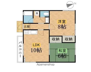 ベルメゾン奥住A棟【2階】の間取り