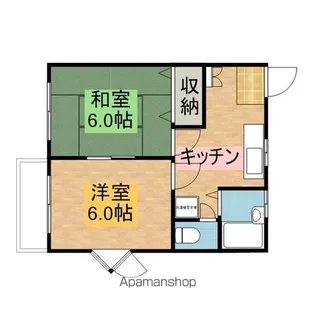 みなとハイツA・B【A201号室】の間取り