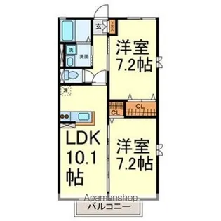 SOCIE【201号室号室】の間取り