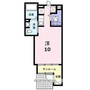 ファイン高砂【103号室】の間取り