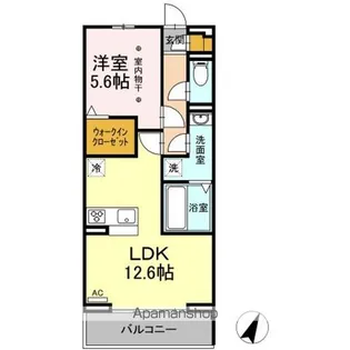 オレオール中央通【3階】の間取り