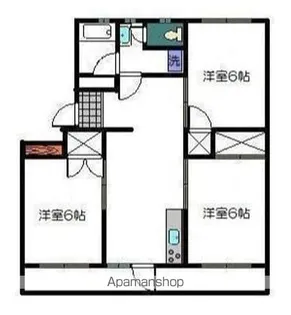 山下マンション【301号室】の間取り