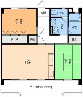 友岡マンション【2階】の間取り