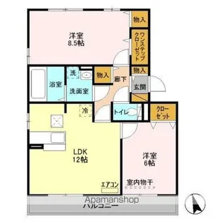 ベルレージュ B【1階】の間取り