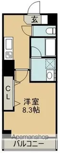 K−クレスト大道【402号室】の間取り