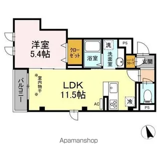 ルシエル恵比寿南【2階】の間取り