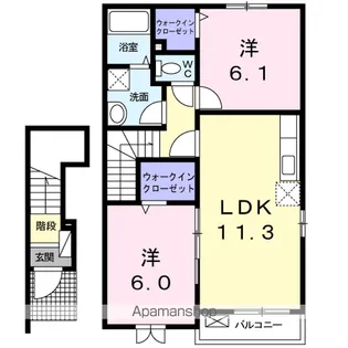 FLAME GARDEN B【2階】の間取り