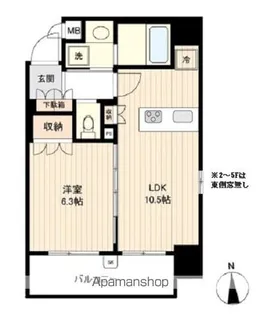 オーキッドレジデンス蔵前【2階】の間取り
