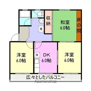 コーポラス杉山フィーア【3階】の間取り