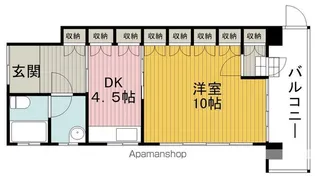 豊中ローズハイツ【1階】の間取り
