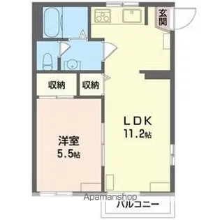 クレールハイツ【202号室】の間取り