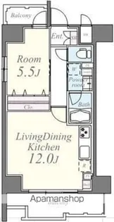 グランイースト田原町【12階】の間取り