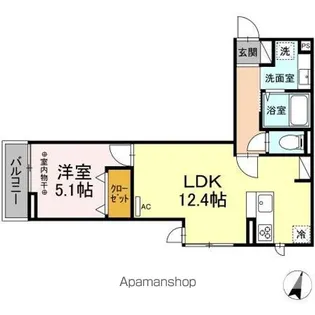 GYPSOPHILA【202号室】の間取り