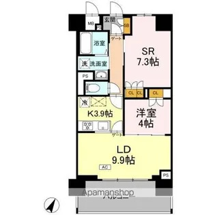 リーラ横浜川和町【3階】の間取り