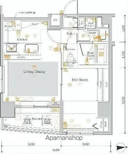 ブレシア新御徒町【7階】の間取り