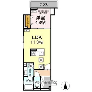 セレスティア北小岩V【1階】の間取り