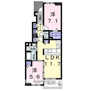 フォルシュ・ヴェーラⅡB【1階】の間取り