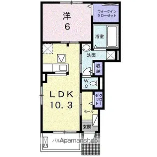 クレストハイムB【101号室】の間取り