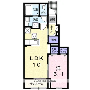 コントレイル【103号室】の間取り