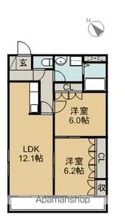 フローラかじま【2階】の間取り