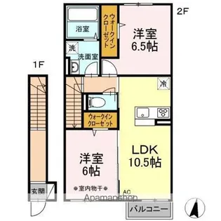 アムール フェール A棟【205号室号室】の間取り