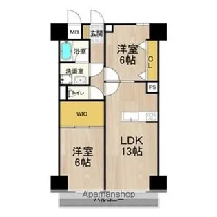 パークモダン住之江公園【2階】の間取り