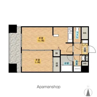 MFPRコート晩翠通【10階】の間取り