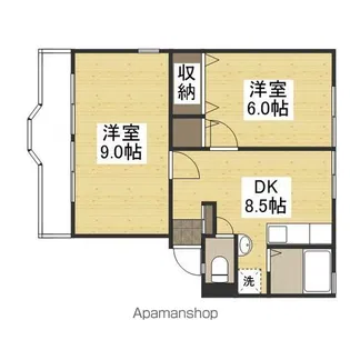 シティハイツ【2階】の間取り
