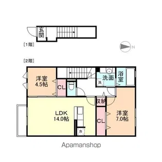 ルミエール A【2階】の間取り