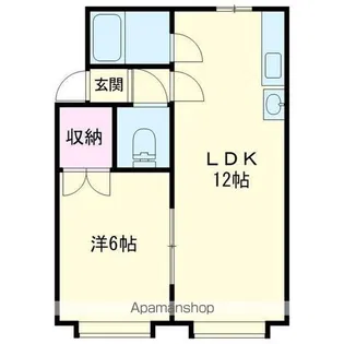 カーサMK B【201号室】の間取り