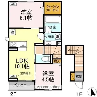 RAVE WEL田宮【2階】の間取り