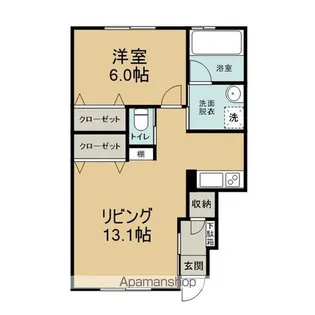 サンシティ浪岡【102号室】の間取り