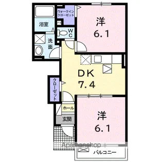 エンブレイス ゼファー【1階】の間取り