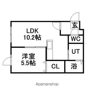 グランディール麻生【4階】の間取り