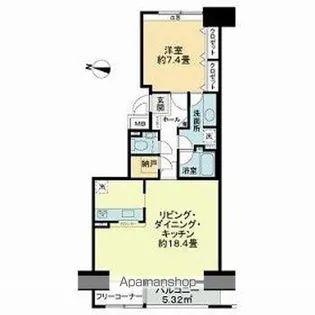 フロントシティ琴似D棟【11階】の間取り