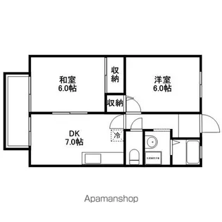 フォブール那珂川【101号室号室】の間取り