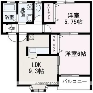 セレーブル【102号室】の間取り