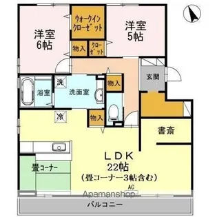 カーサ・ソレアード【2階】の間取り