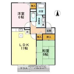 アーバン・ステージ 壱弐番館【1階】の間取り