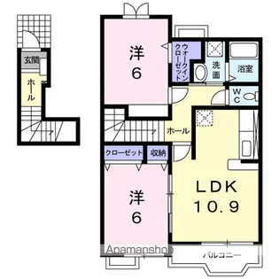 カプチーノ C【2階】の間取り