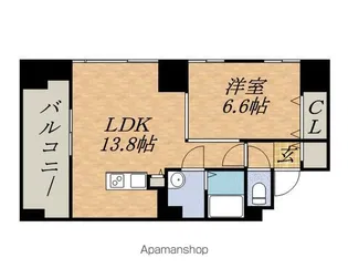 ビッグタワー大通公園【22階】の間取り
