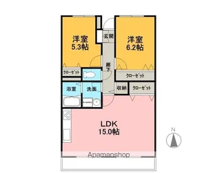 アウローラ上香貫【3階】の間取り
