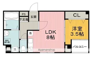 イルフィオーレ・パオⅡ【4階】の間取り