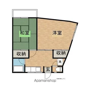 コーポ音北【203号室】の間取り