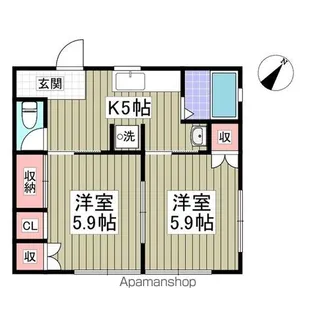 光ハイツ【1階】の間取り